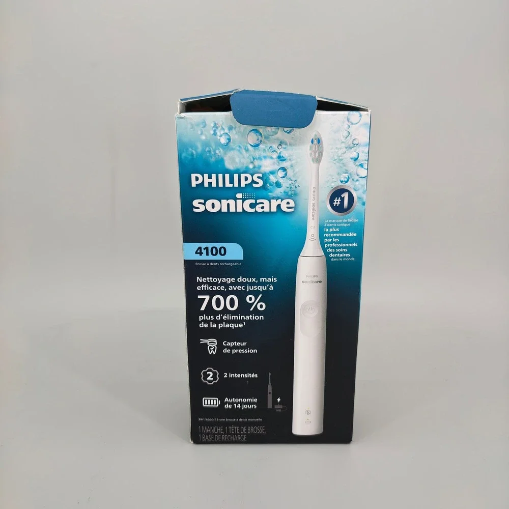 Philips Sonicare 4100 Electric Toothbrush HX3681 White Open Box New